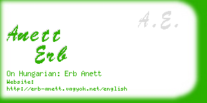 anett erb business card